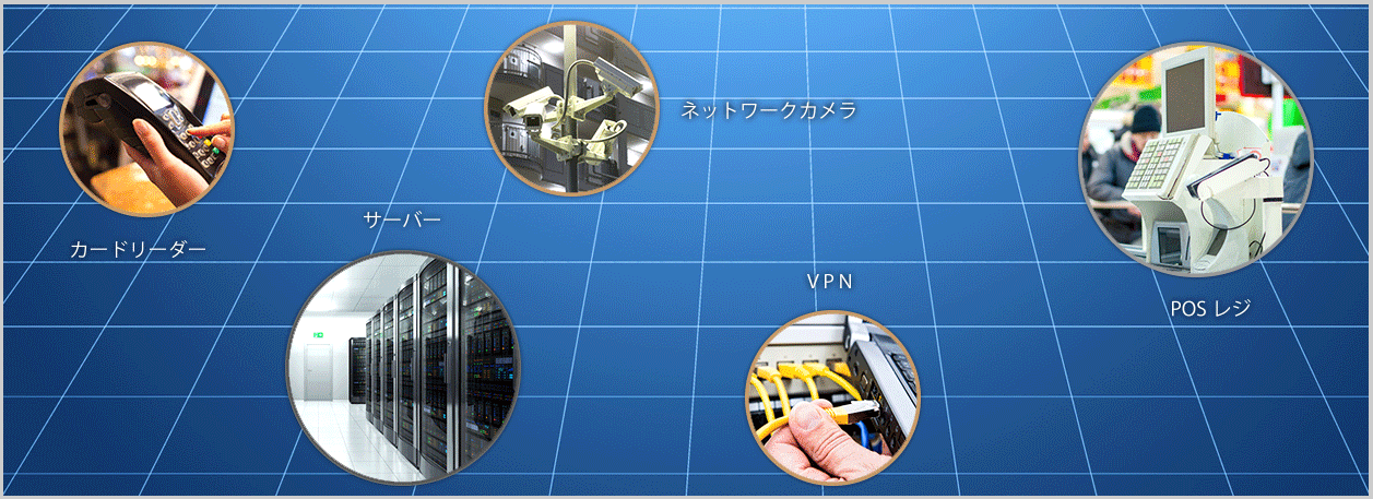 ポスレジ・防犯カメラ・各種サーバーの構築など